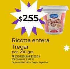 Supermercados Vea Ricotta entera tregar oferta
