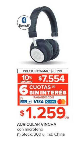 Carrefour Auricular vincha oferta