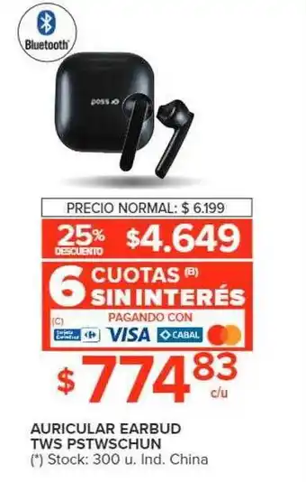 Carrefour Auricular earbud tws pstwschun oferta