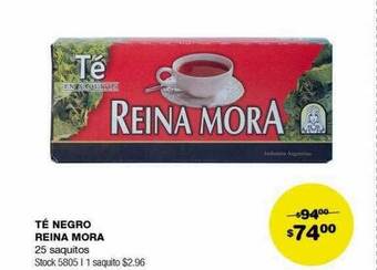 Atomo Conviene Té negro reina mora oferta