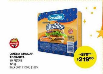 Atomo Conviene Queso chedar tonadita oferta
