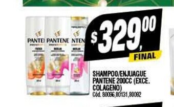 Supermercados Yaguar Shampoo/Enjuague Pantene 200cc oferta