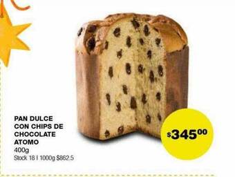 Atomo Conviene Pan dulce con chips de chocolate atomo oferta