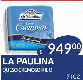 Masivos La paulina queso cremoso kilo oferta