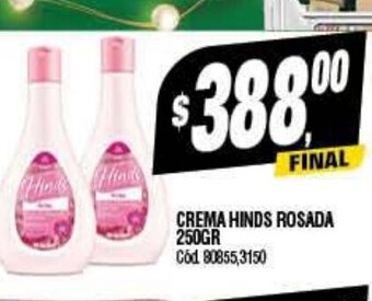 Supermercados Yaguar Crema Hinds Rosada 250gr oferta