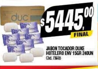 Supermercados Yaguar Jabon Tocador Duke Hotelero Env 15gr 240un oferta