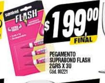 Supermercados Yaguar Pegamento Suprabond Flash 2grs x 3u oferta