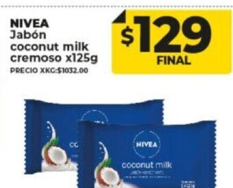Supermayorista Vital Nivea Jabón Coconut Milk Cremoso x 125gr oferta