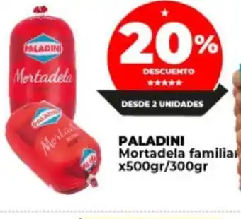 Supermayorista Vital Paladini Mortadela familiar x 500 gr/300gr oferta