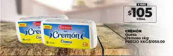 Supermayorista Vital Cremón Queso cremoso x kg. oferta