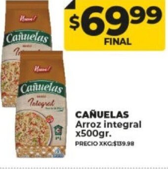 Supermayorista Vital Cañuelas Arroz integral x 500gr. oferta
