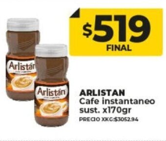Supermayorista Vital Arlistan Cafe Instantaneo sust. x170gr. oferta