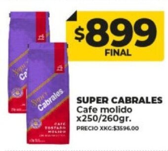 Supermayorista Vital Super Cabrales Cafe Molido x 250/260gr. oferta