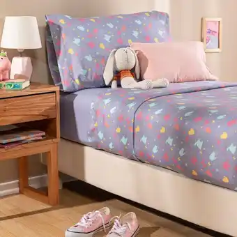 Arredo Juego de sábanas 1 plaza gato mariposa oferta