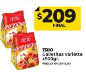 Supermayorista Vital Trio Galletitas Variette x500gr oferta