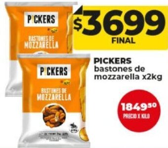 Supermayorista Vital Pickers Bastones de Mozzarella x2kg oferta
