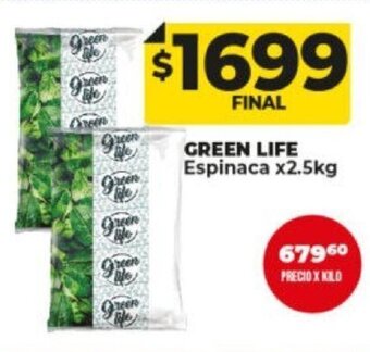 Supermayorista Vital Green Life Espinaca x 2.5kg oferta