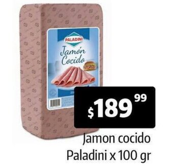 Autoservicio Capo Jamon Cocido Paladini x 100 gr oferta