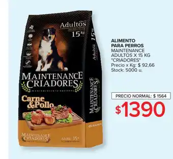 Carrefour "Criadores" Alimento Para Perros Maintenance Adultos x 15kg oferta