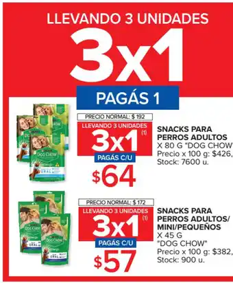 Carrefour "Dog Chow" Snacks Para Perros Adultos x 80g oferta