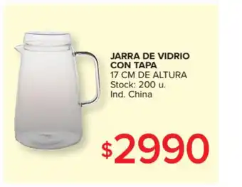 Carrefour Jarra De Vidrio Con Tapa 17cm De Altura oferta