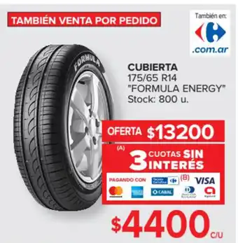 Carrefour "Formula Energy" Cubierta 175/65 R14 oferta