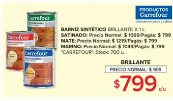 Carrefour Barní Sintètico x 1L/ Satinado/Mate/Marino oferta