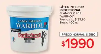 Carrefour Warhol Làtex Interir Profesional Blanco x 20L oferta