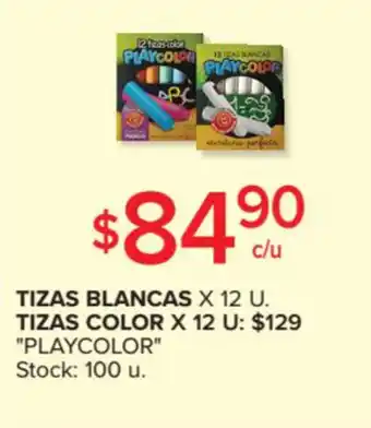 Carrefour Tizas Blancas x 12u Tizas Color x 12u oferta