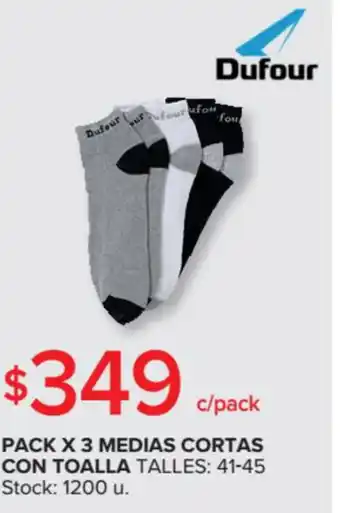 Carrefour Pack x 3 Medias Cortas Con Toalla oferta