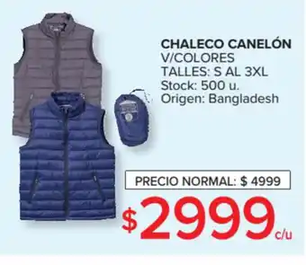Carrefour Chaleco canlón V/Colores oferta