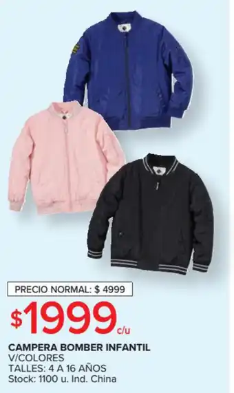 Carrefour Campera Bomber Infantil oferta
