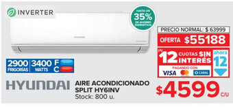 Carrefour Hyundai Aire Acondicionador Split HY6INV oferta