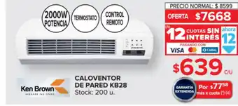 Carrefour Caloventor De Pared KB28 oferta