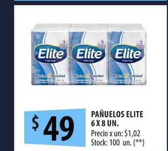 Punto Mayorista Pañuelos Elite 6 X 8 Un. oferta