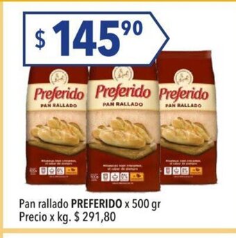 Hergo Pan Rallado Preferido x 500gr oferta