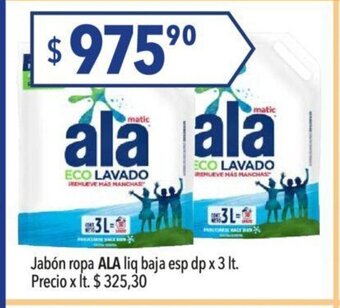 Hergo Jabón ropa Ala liq baja esp. dp x 3lt. oferta