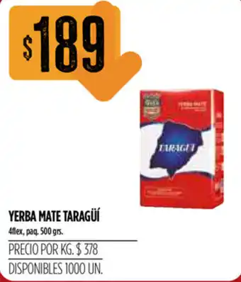 Supermercados Vea Taragüi Yerba Mate 500 grs. oferta