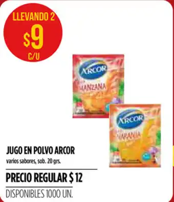 Supermercados Vea Arcor Jugo En Polvo 20 grs. oferta