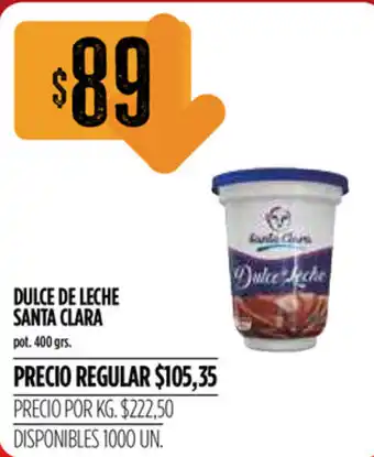 Supermercados Vea Santa Clara Dulce de Leche 400 grs. oferta