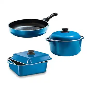 Avon Set x3 cucina donna azul - cacerola 24cm + sarten 24cm + cuadrada 26cm oferta