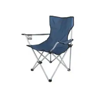 Frávega Silla director plegable playa camping apoya brazos portavaso azul oferta