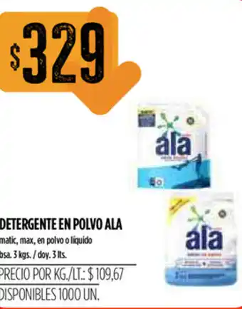 Supermercados Vea Ala Detergente En Polvo 3 kgs. oferta
