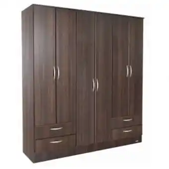 Oscar Barbieri Placard 6 puertas 4 cajones platinum ls 9160 color tabaco oferta