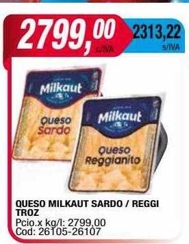 Maxiconsumo Queso milkaut sardo reggi troz oferta