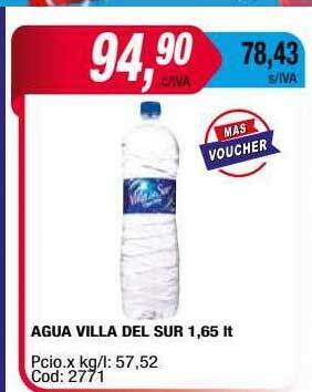 Maxiconsumo Agua villa del sur oferta