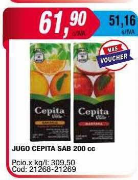 Maxiconsumo Jugo cepita sab oferta