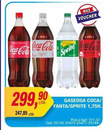 Maxiconsumo Gaseosa coca fanta sprite oferta