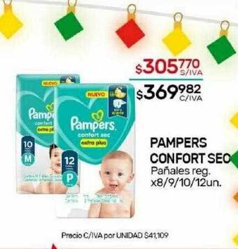 Nini Mayorista Pampers confort sec pañales reg. oferta