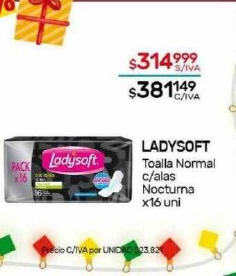 Nini Mayorista Ladysoft toalla normal c alas nocturna oferta